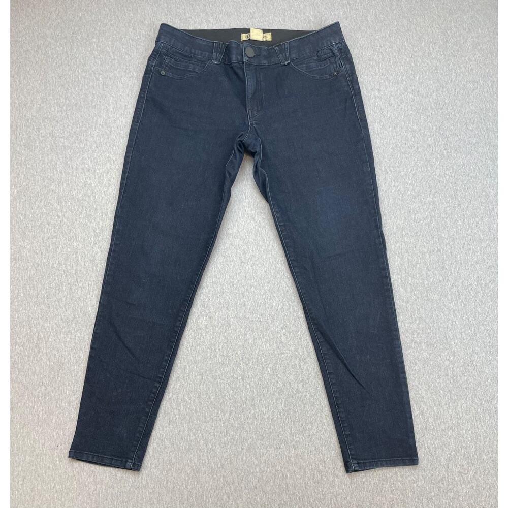 Democracy Jeans Womens 12 Blue Cotton Blend‎ Stretch Ab Solution Skinny Mid-Rise